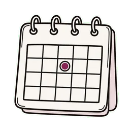 Een kalender met één gemarkeerde dag.